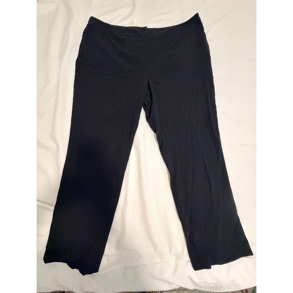 Vince Camuto Womens Black Straight Leg Dress Pants Size 18W Career Trousers